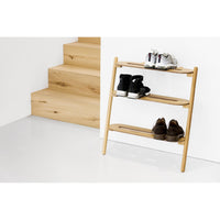 shoe rack heel bar - oak