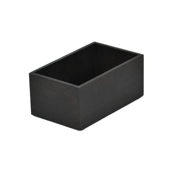 Bath accessories storage box dark oak