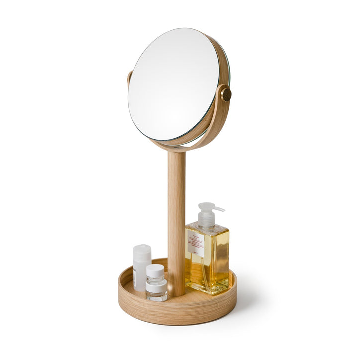 magnify mirror close up - oak