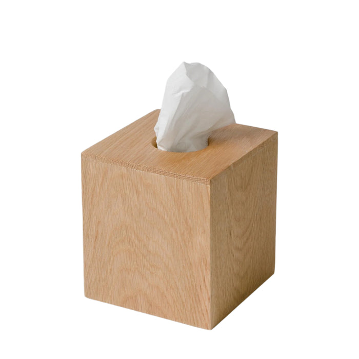 Tissue box cover oak