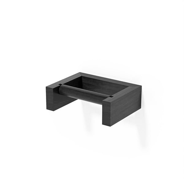 toilet roll holder slimline - dark oak