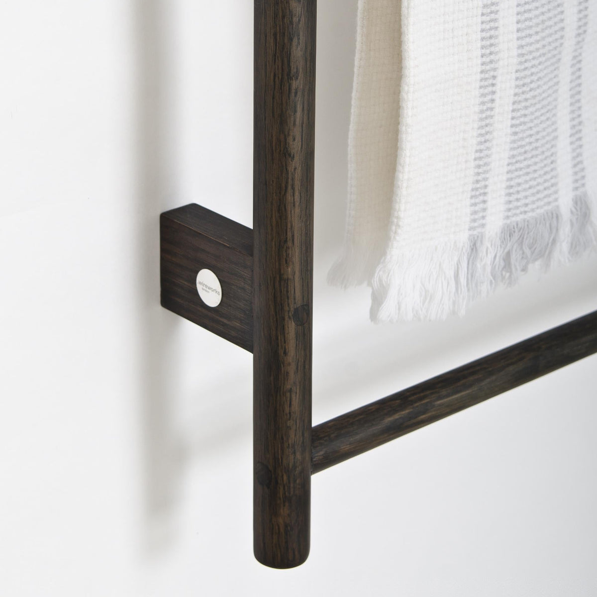 towel rail wallbar - dark oak