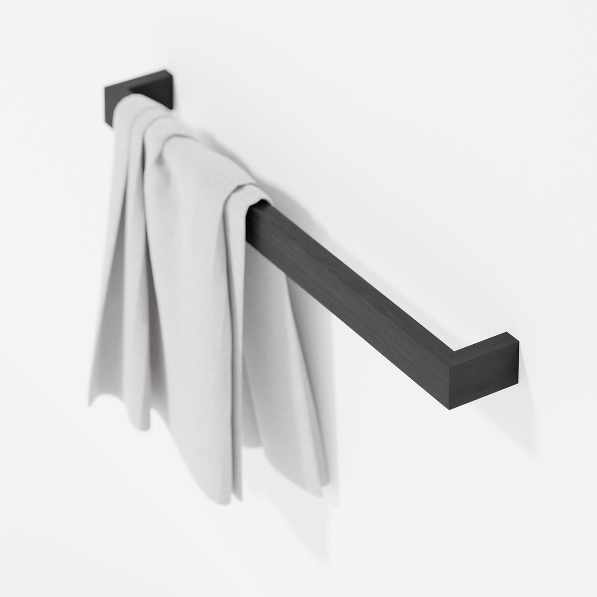 towel rail 72cm slimline - dark oak