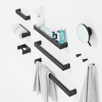 towel rail 72cm slimline - dark oak