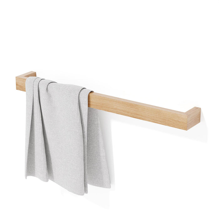 towel rail 72cm slimline - oak