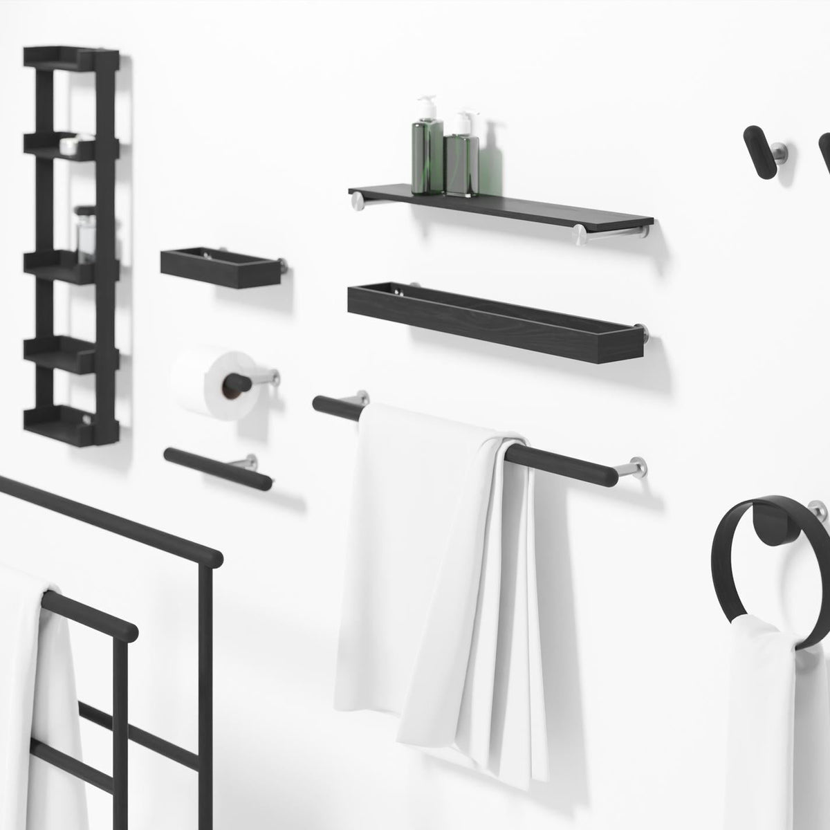 towel rail yoku - dark oak