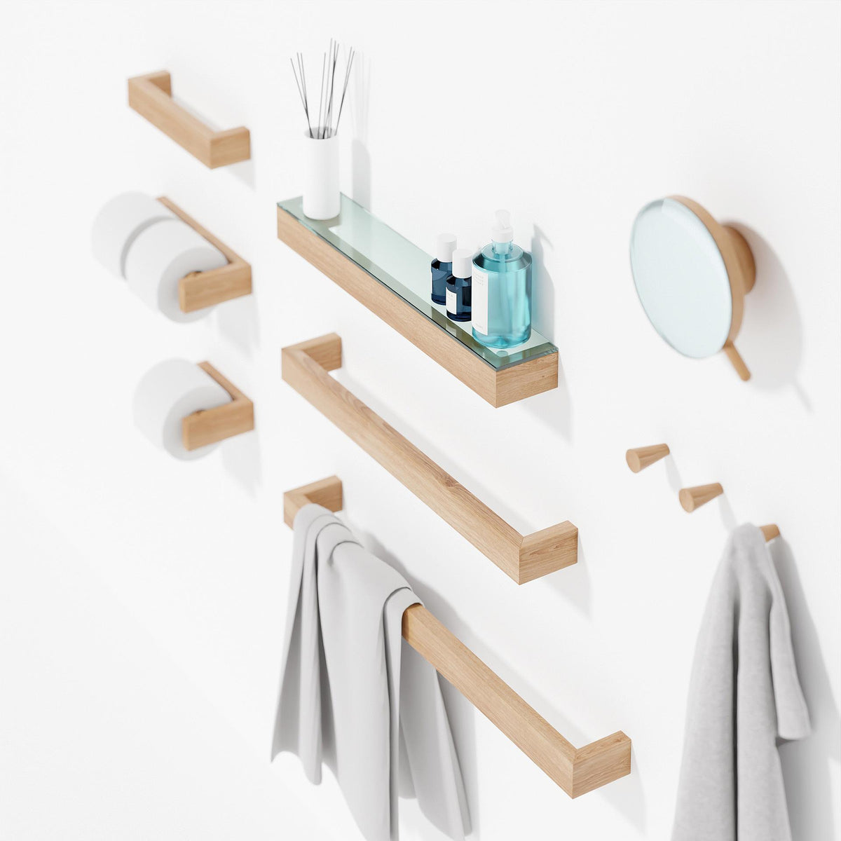 Towel rail 'Slimline' oak