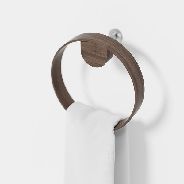 hand towel ring yoku - walnut