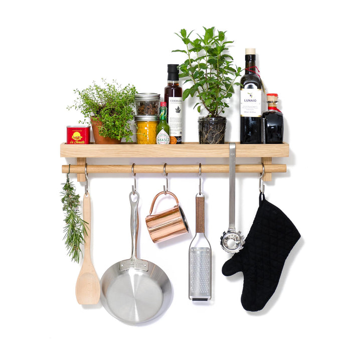 utensils rail shelf - oak