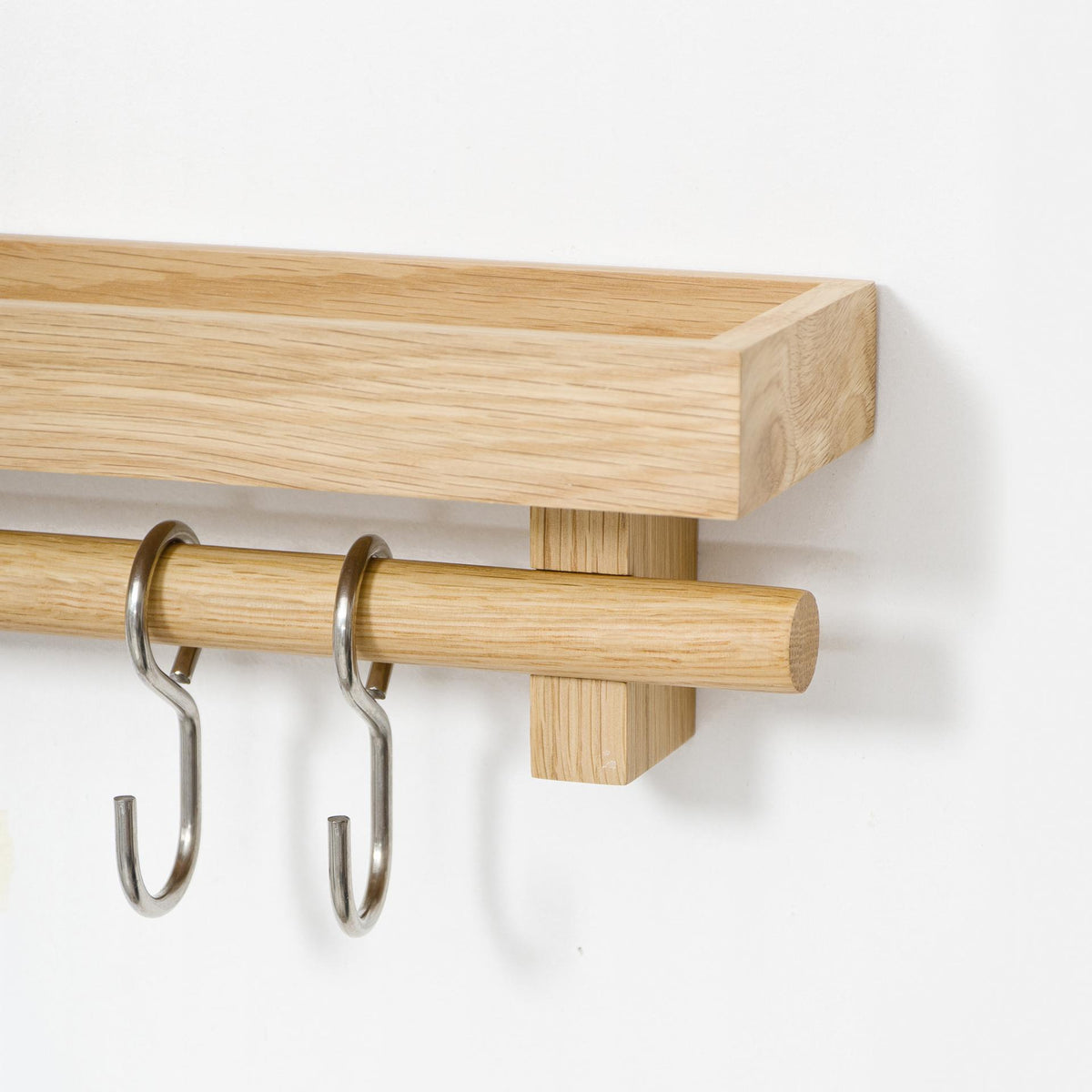 utensils rail shelf - oak