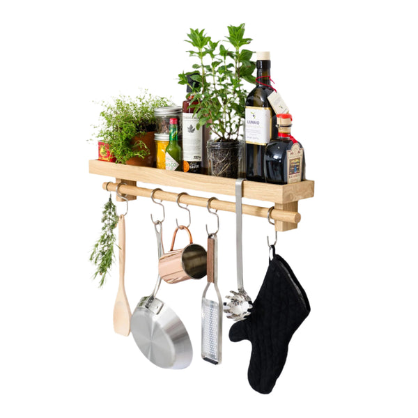 utensils rail shelf - oak