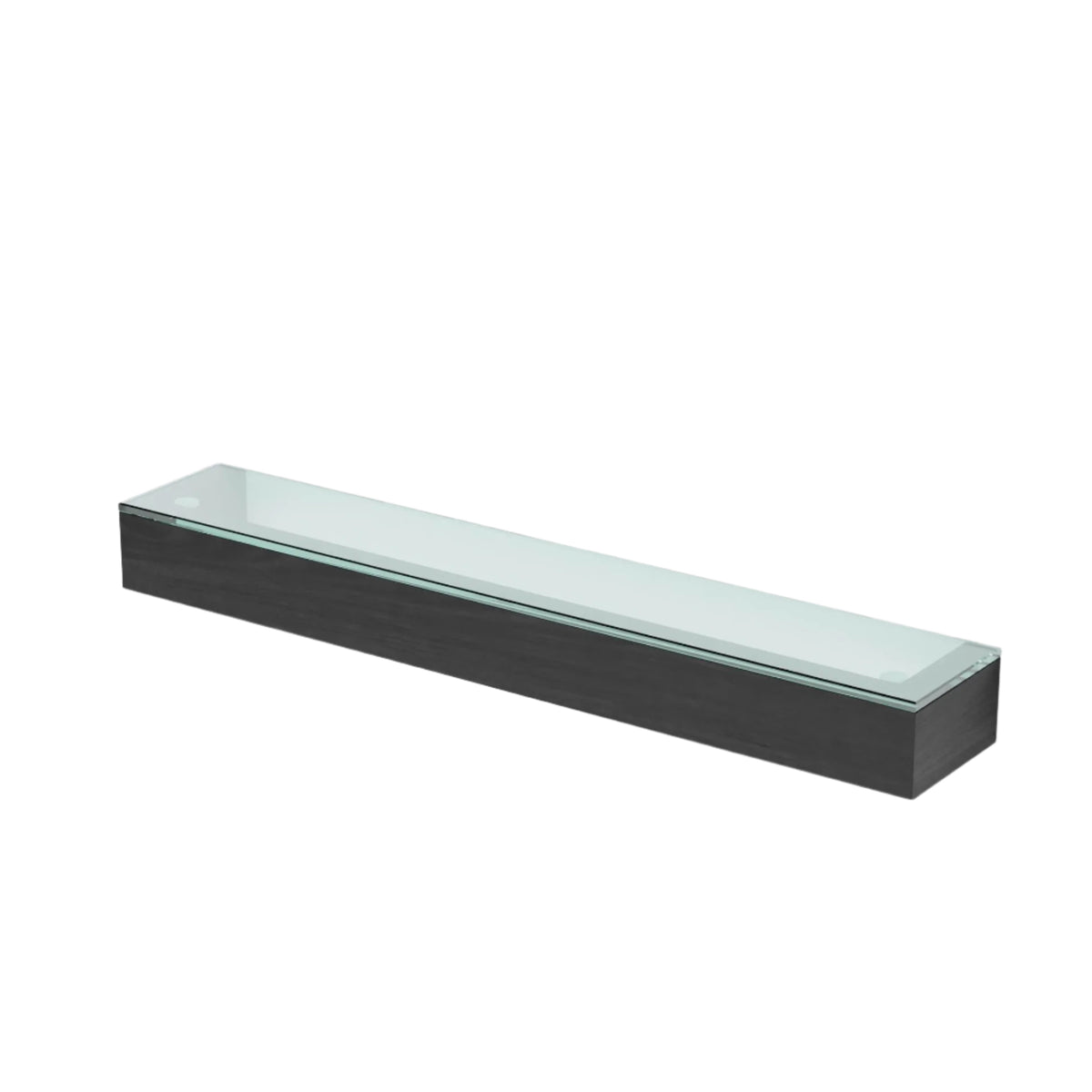 Glass shelf 'Slimline' dark oak