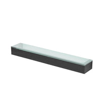 Glass shelf 'Slimline' dark oak