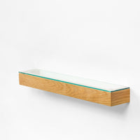 Glass shelf 'Slimline' oak
