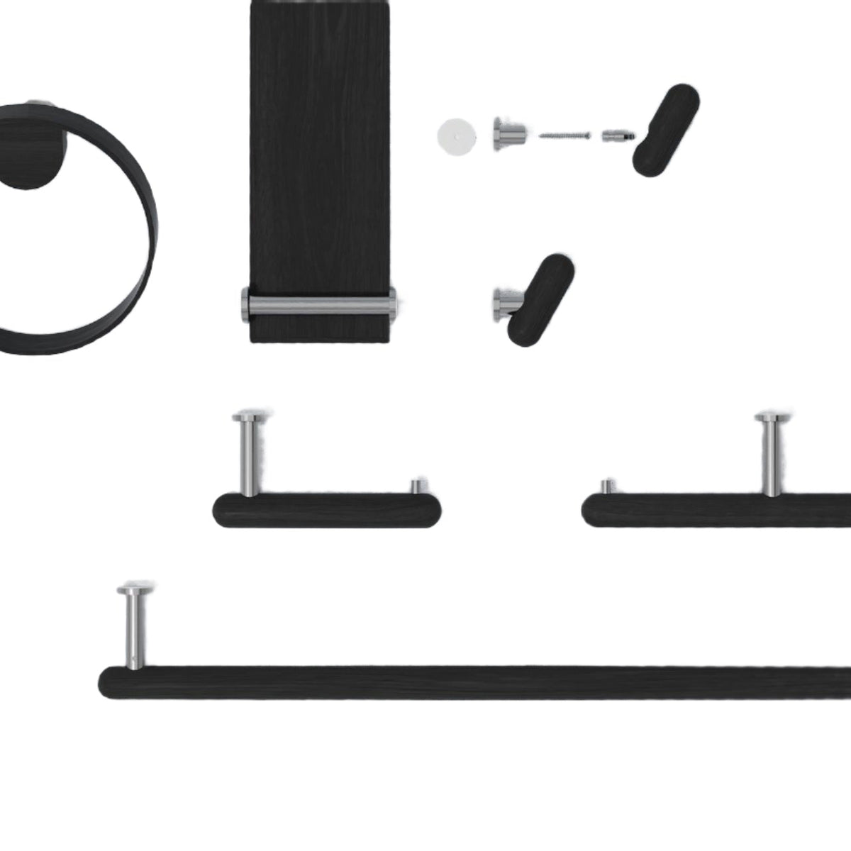 Robe hook 'Yoku' dark oak