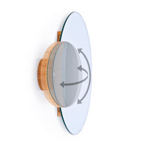 wall mirror eclipse - bamboo