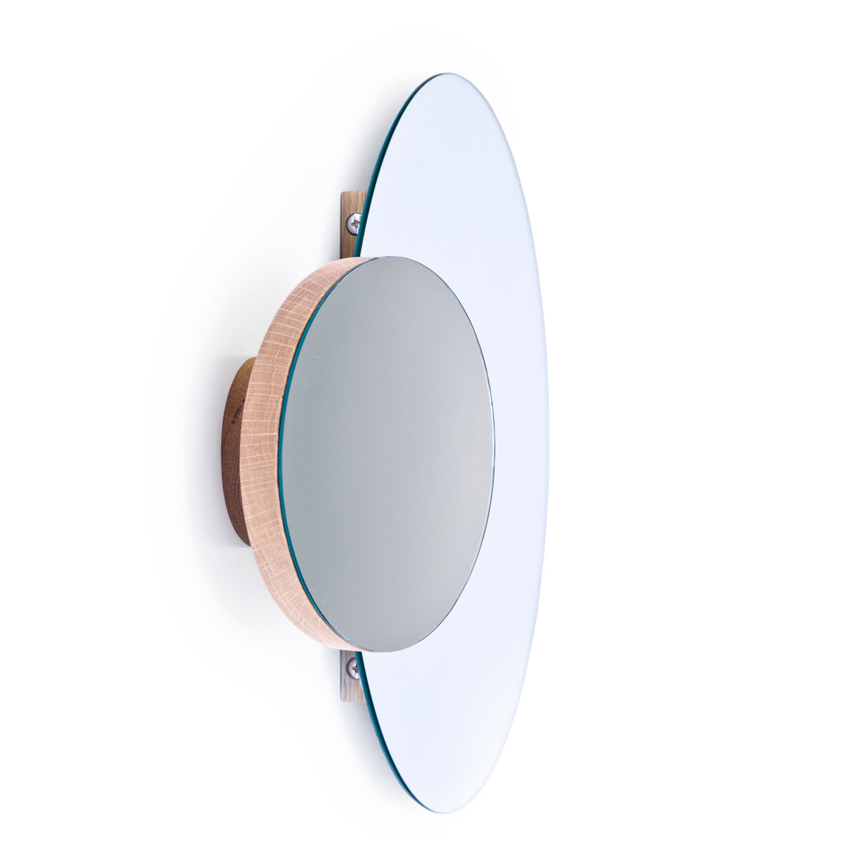 wall mirror eclipse - oak