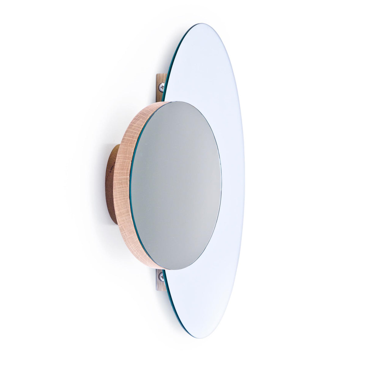 wall mirror eclipse - oak