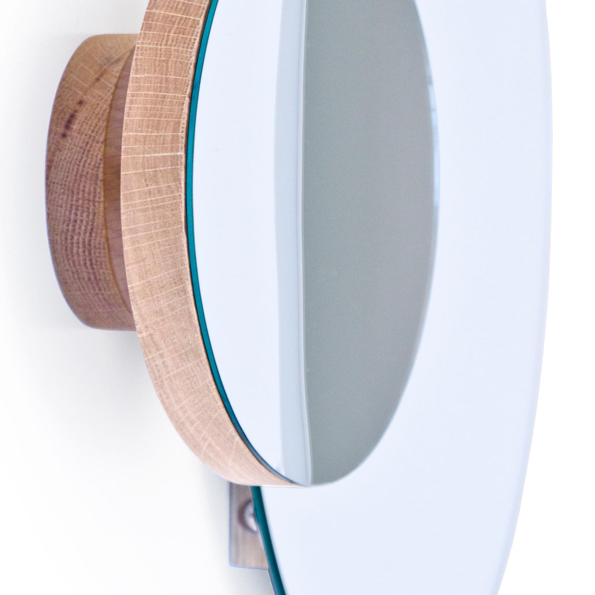 wall mirror eclipse - oak