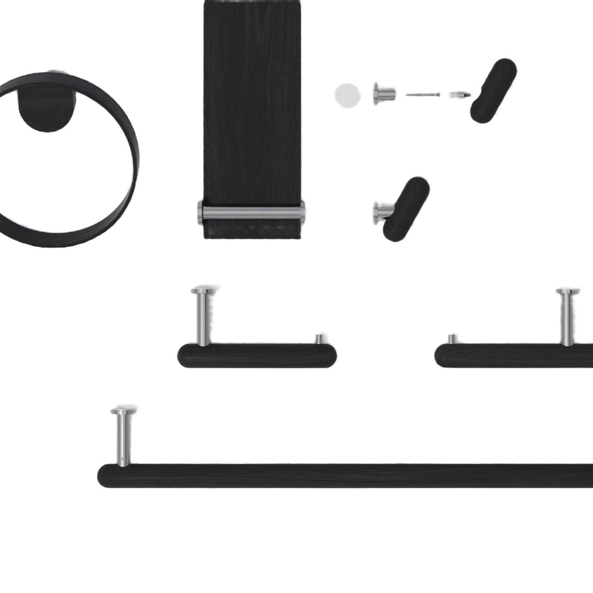 toilet roll holder yoku - dark oak