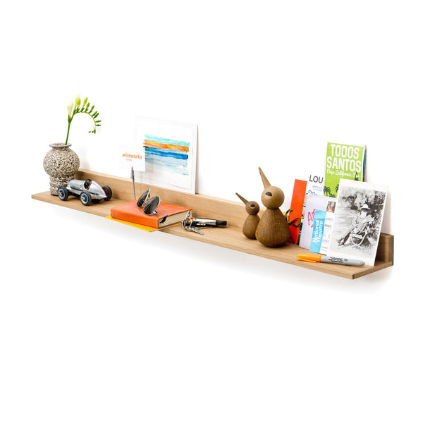 wall shelf curio - oak