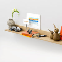 wall shelf curio - oak
