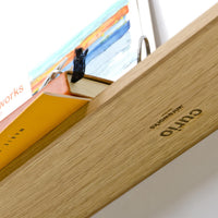 wall shelf curio - oak