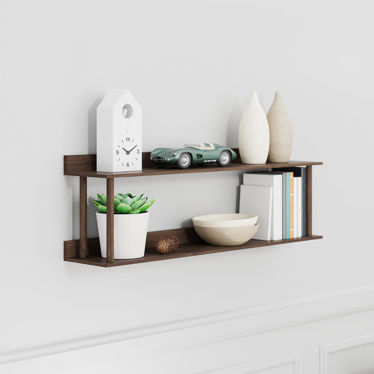 wall shelf platform 2 - walnut