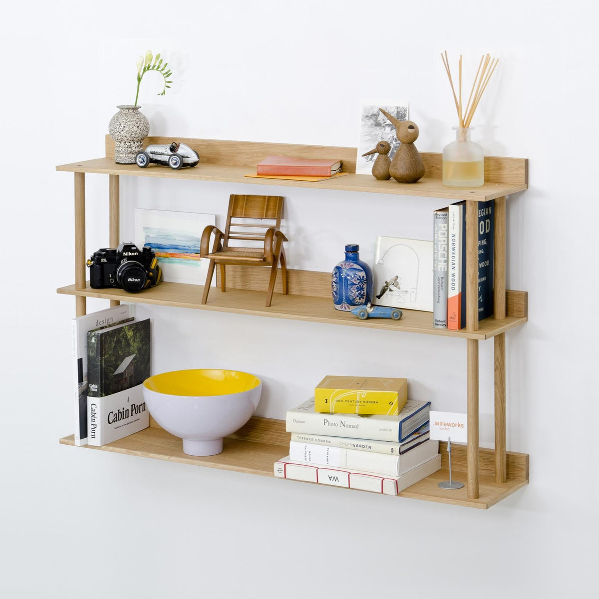 shelf storage platform 3 - oak