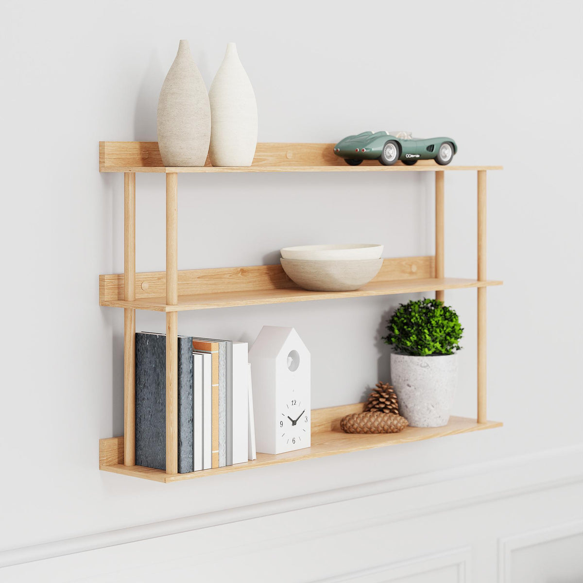shelf storage platform 3 - oak