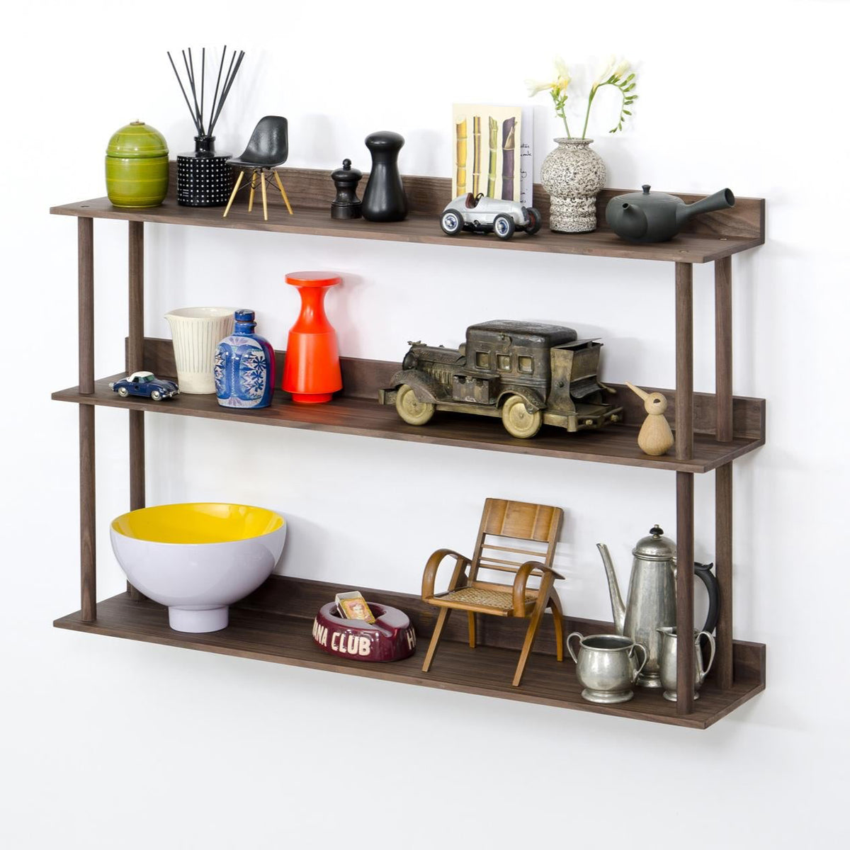 wall shelf platform 3 - walnut
