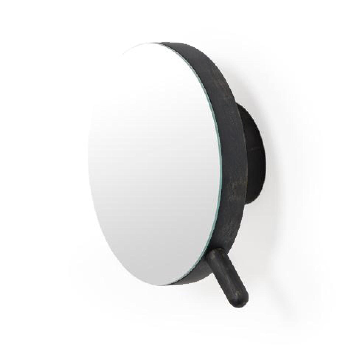wall magnify mirror slimline - dark oak