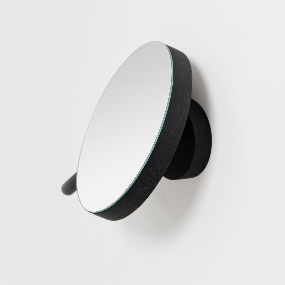 wall magnify mirror slimline - dark oak