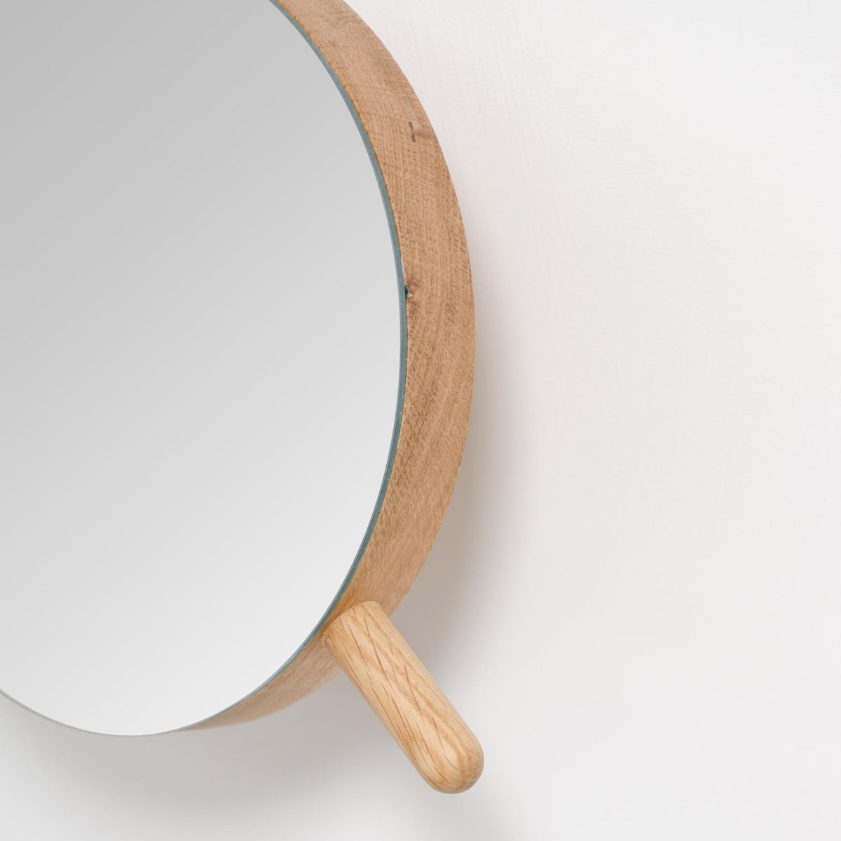 wall magnify mirror slimline - oak