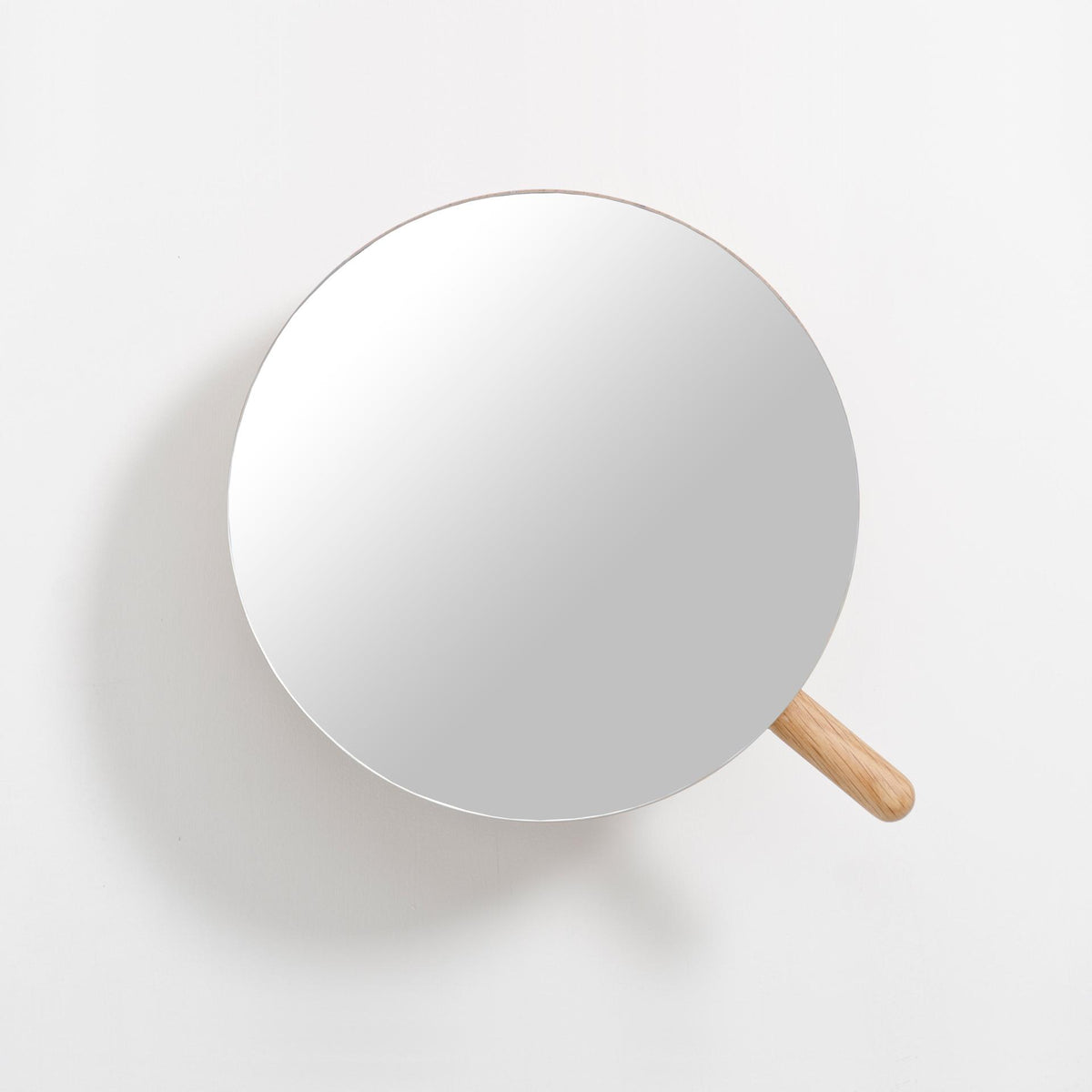wall magnify mirror slimline - oak