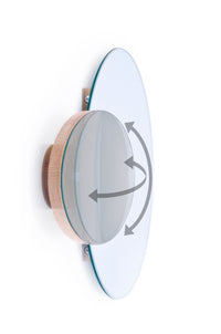 wall mirror eclipse - oak