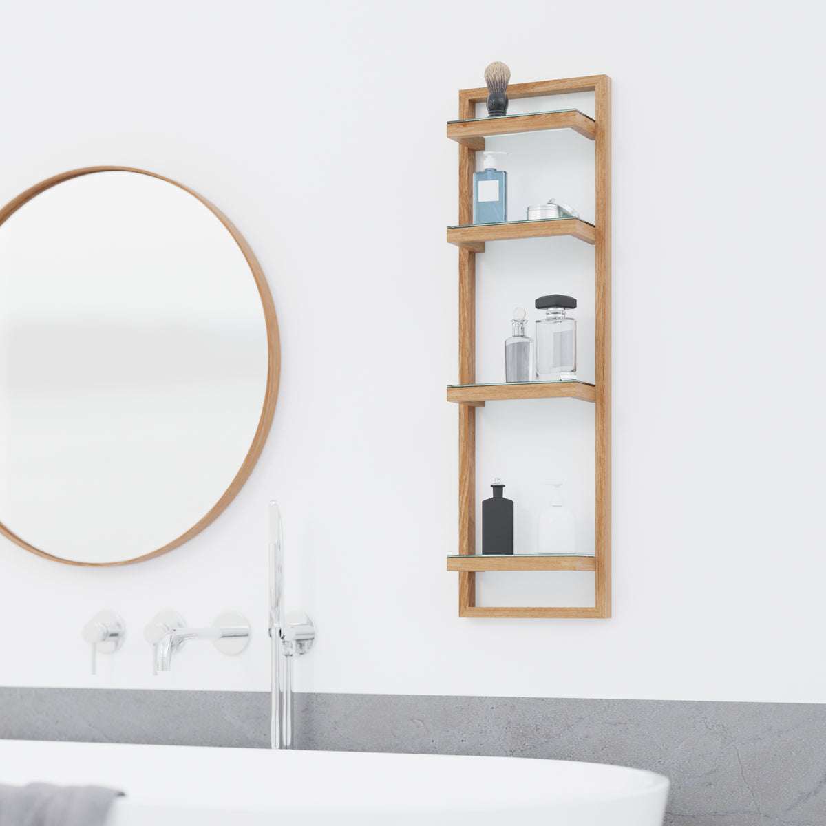 Wall shelf 'Zone' oak