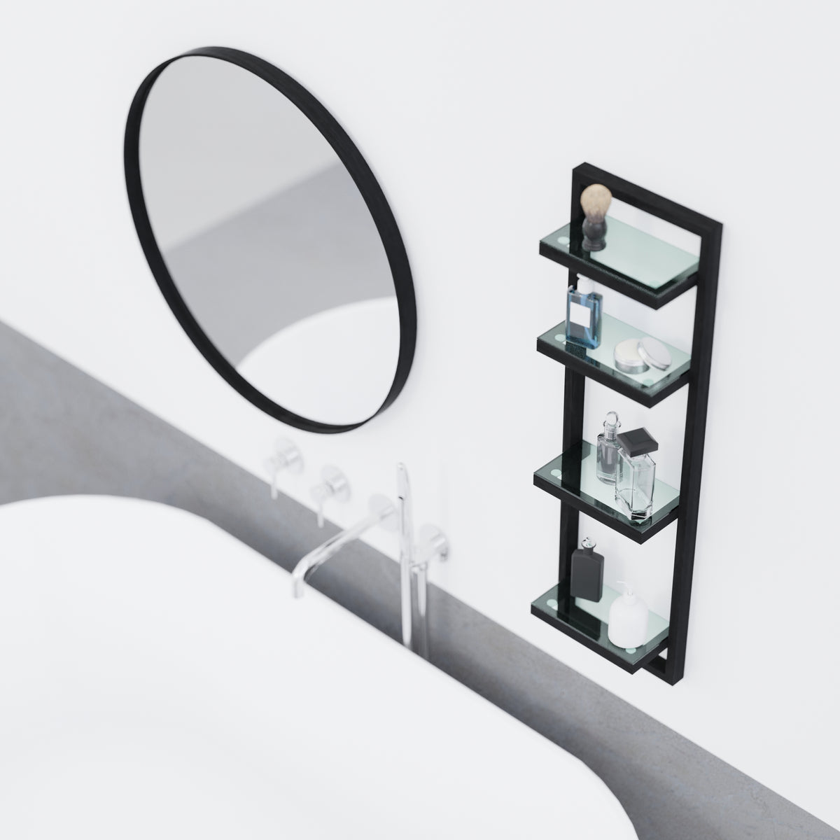 Wall mirror 'Glance' 660 dark oak
