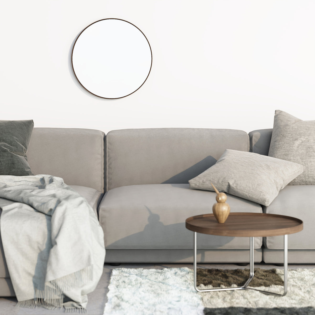 Wall mirror 'Glance' 660 walnut